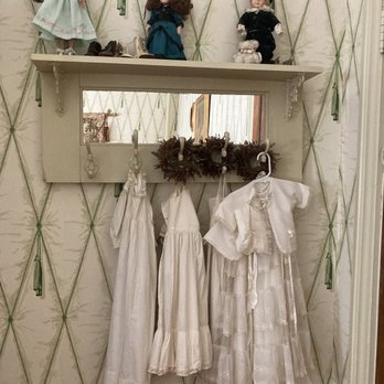 Hollerstown Hill Bed & Breakfast - Some very old baptismal gowns on display in the Queen Anne. - Hotels Near Me - Frederick, Maryland Hollerstown Hill Bed & Breakfast - Some very old baptismal gowns on display in the Queen Anne. - Hotels Near Me - Frederick, Maryland