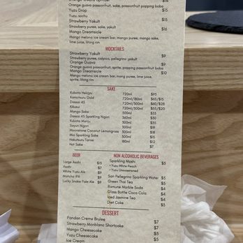 Kuidaore Handroll Bar - Menu as of April '25 - Bars Near Me - Oakland, California Kuidaore Handroll Bar - Menu as of April '25 - Bars Near Me - Oakland, California