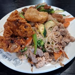 This was my first plate. Had the sushi as my second plate. Some fruit and ice cream for dessert. This was my first plate. Had the sushi as my second plate. Some fruit and ice cream for dessert.