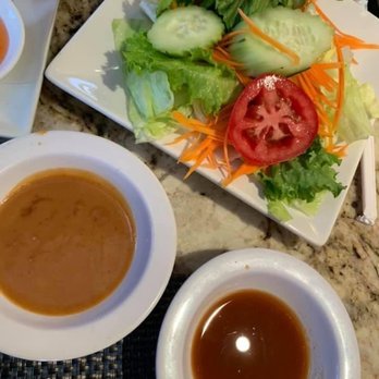 Nam Thai Restaurant & Bar - Side salad w/ peanut dressing & ginger dressing - Thai Near Me - Kemah, Texas Nam Thai Restaurant & Bar - Side salad w/ peanut dressing & ginger dressing - Thai Near Me - Kemah, Texas
