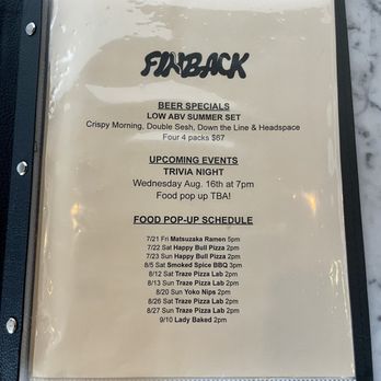 Finback Brewery - Beer Menu - Breweries Near Me - Ridgewood, New York