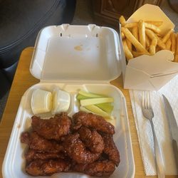 Jumbo (10 Pieces) Smoky BBQ Say with Large Fries