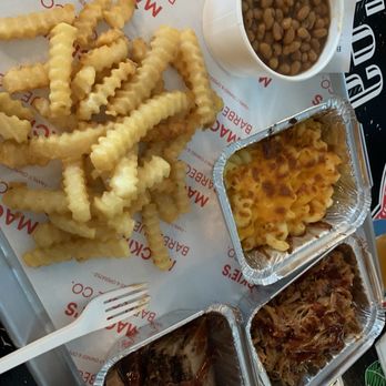 Mackie’s Barbecue - 2 meat 2 side combo plus crinkle fries - Barbeque Near Me - Gaithersburg, Maryland Mackie’s Barbecue - 2 meat 2 side combo plus crinkle fries - Barbeque Near Me - Gaithersburg, Maryland