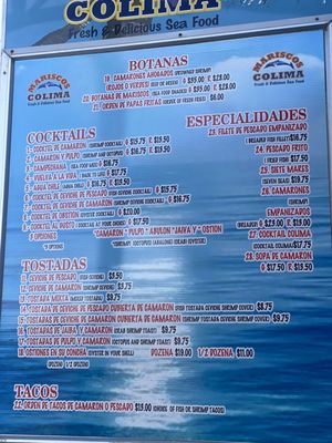 Menu photo 1 Lonchera Mariscos Colima Modesto, CA