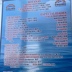 Lonchera Mariscos Colima - Menu and pricing