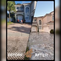 WolfCave Pavers - Driveway travertine installation