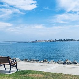 This is a view of San Diego Harbor, Coronado Bridge, and N. Island Naval Center This is a view of San Diego Harbor, Coronado Bridge, and N. Island Naval Center