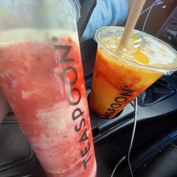 Teaspoon - Strawberry colada & Mango On Fire Smoothie - Bubble Tea Near Me - Folsom, California Teaspoon - Strawberry colada & Mango On Fire Smoothie - Bubble Tea Near Me - Folsom, California