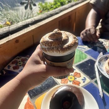 Sequoia Mountain Bakery - Hot white mocha latte with toasted marshmallow whip - Bakeries Near Me - Kernville, California Sequoia Mountain Bakery - Hot white mocha latte with toasted marshmallow whip - Bakeries Near Me - Kernville, California