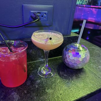 Be Kind & Rewind - From left to right ( Love potion, spring break, and Disco punch - Bars Near Me - San Antonio, Texas