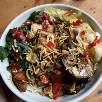 Noodle/Bar - Braised Tofu & Mushroom Rice Bowl - Chinese Near Me - Seattle, Washington Noodle/Bar - Braised Tofu & Mushroom Rice Bowl - Chinese Near Me - Seattle, Washington