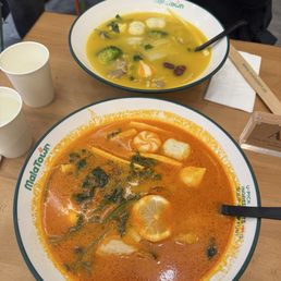 Chicken Broth (top) Tom Yum (bottom) Chicken Broth (top) Tom Yum (bottom)