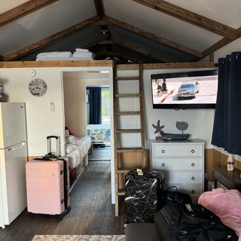Coconut Cay RV Park and Marina - living room area has ample space to sit, relax & enjoy a lil tv tine - RV Parks Near Me - Marathon, Florida