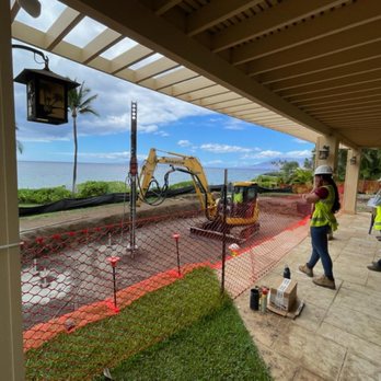 Foundation Systems Hawaii - Foundation Systems Hawaii drills hollow bar micropiles for a new pool addition in Makena, Maui. - Foundation Repair Near Me - Honolulu, Hawaii Foundation Systems Hawaii - Foundation Systems Hawaii drills hollow bar micropiles for a new pool addition in Makena, Maui. - Foundation Repair Near Me - Honolulu, Hawaii