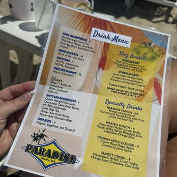 Paradise Ocean Club - Menu on beach - Venues & Event Spaces Near Me - Hampton, Virginia Paradise Ocean Club - Menu on beach - Venues & Event Spaces Near Me - Hampton, Virginia