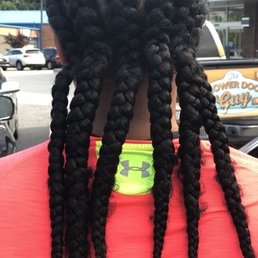 Paid 4 goddess braids. Got this. No professional braiders. no return call to fix this mess.