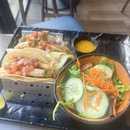 FISH TACOS AND SIDE SALAD FISH TACOS AND SIDE SALAD