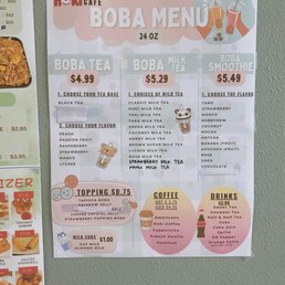 Boba menu Boba menu
