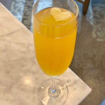 et al. - Rose & Peach Bellini: $12 - Villa Sandi "Il Fresco" prosecco, peach nectar & rose (no peach so subbed with mango; still yummy!) - Breakfast & Brunch Near Me - Honolulu, Hawaii