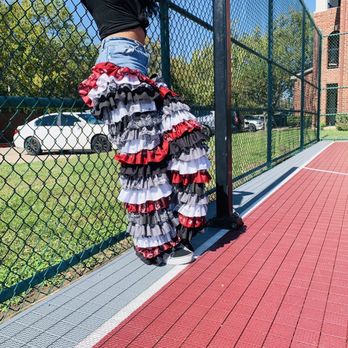 Spirit Alterations & Tailoring - Ruffles on the pants were added by them - Sewing & Alterations Near Me - Houston, Texas Spirit Alterations & Tailoring - Ruffles on the pants were added by them - Sewing & Alterations Near Me - Houston, Texas