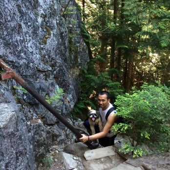 Stawamus Chief Provincial Park - With my dog about to climb the ladder. - Climbing Near Me - Squamish, British Columbia Stawamus Chief Provincial Park - With my dog about to climb the ladder. - Climbing Near Me - Squamish, British Columbia