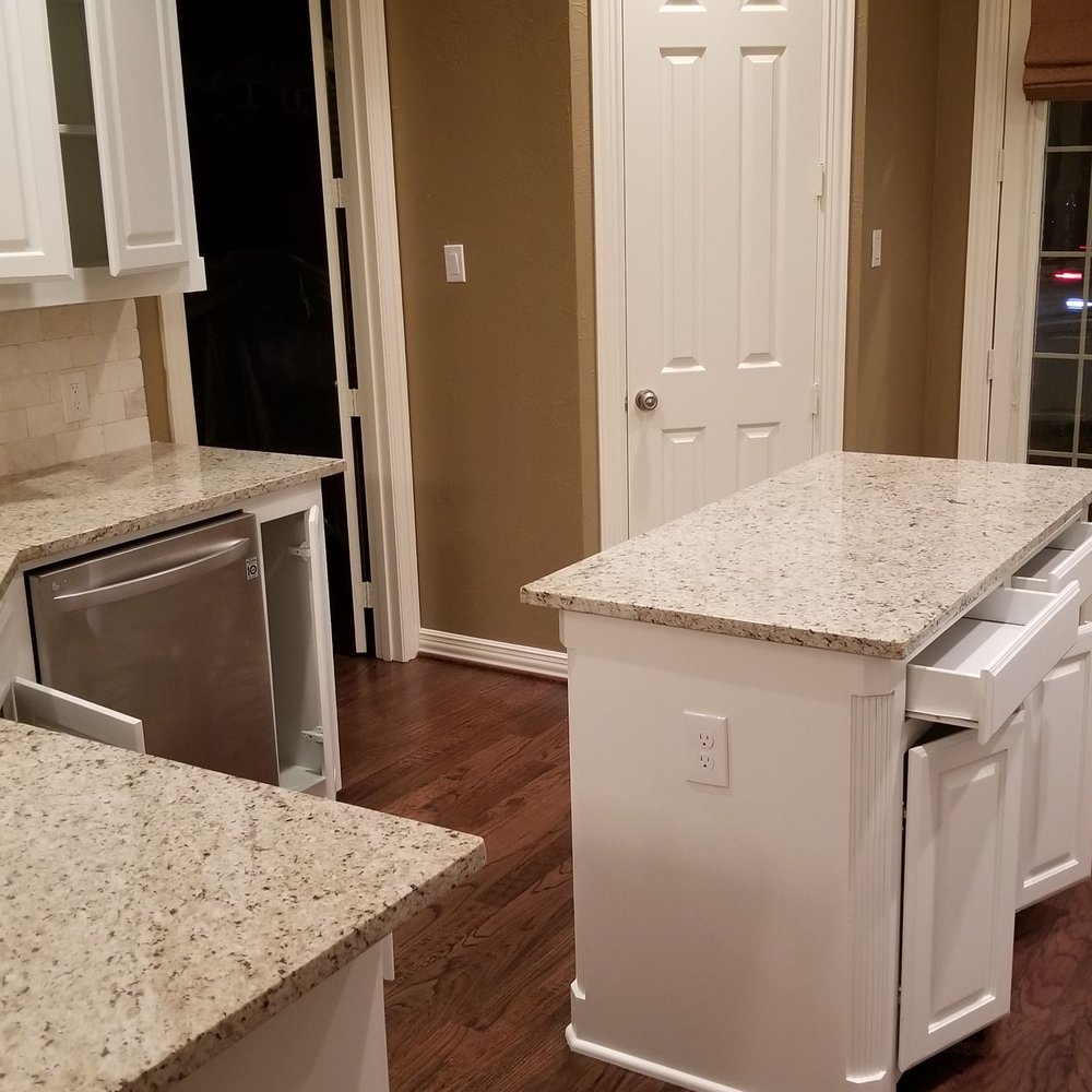 Richard Williams & Associates - We love our new granite and cabinet color! - Roofing Near Me - Richardson, Texas Richard Williams & Associates - We love our new granite and cabinet color! - Roofing Near Me - Richardson, Texas