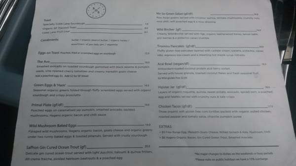 Menu photo 2 SOS South Yarra, VIC