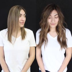 Salon 705 - Before and After NBR Extensions by Owner Amanda Shepard.