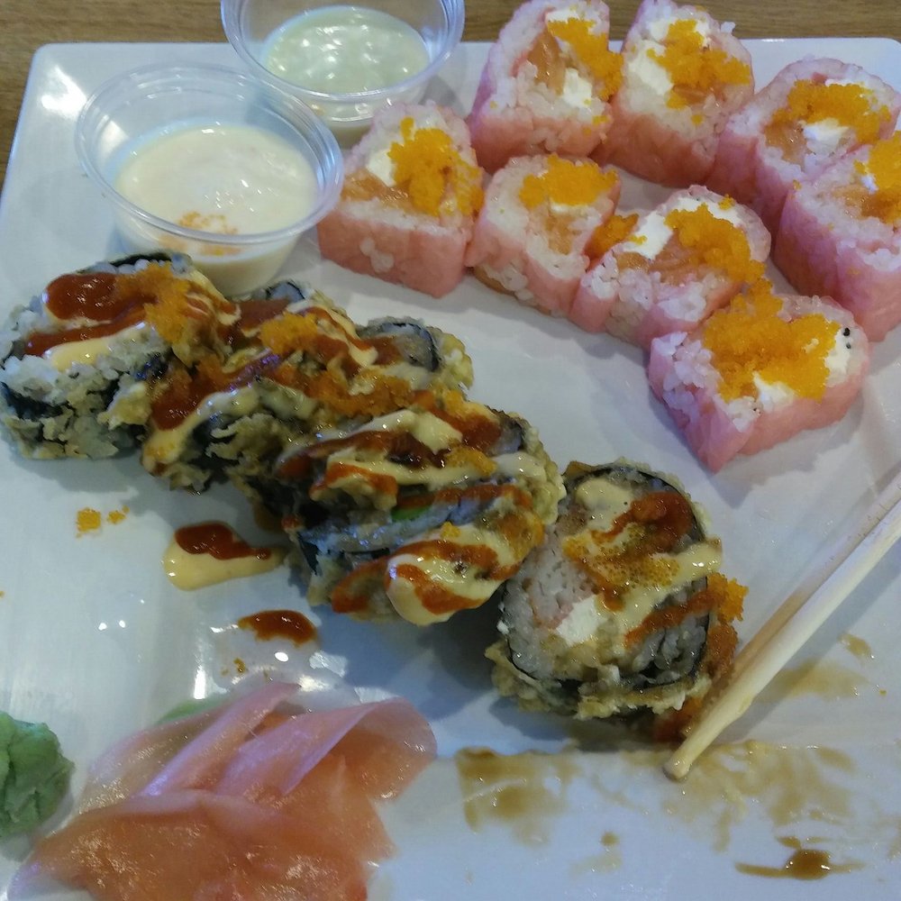 Godzilla Roll and Pink Lady Roll. Godzilla Roll and Pink Lady Roll.