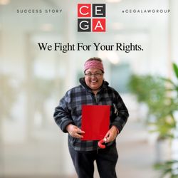 CEGA Law Group - oy and relief! Another successful settlement was achieved by CEGA Law Group. Our client's smile says it all - justice has been served, and s