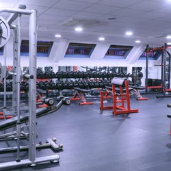 Iveagh Fitness Club - Iveagh Fitness Cliub - Free Weights Room at Night.