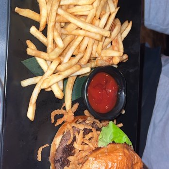 Sushi Lounge - Wagyu Burger. The fries were good and crispy. - Sushi Bars Near Me - Totowa, New Jersey Sushi Lounge - Wagyu Burger. The fries were good and crispy. - Sushi Bars Near Me - Totowa, New Jersey
