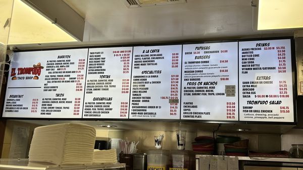 Menu photo 1 El Trompudo El Sobrante, CA Menu photo 1 El Trompudo El Sobrante, CA