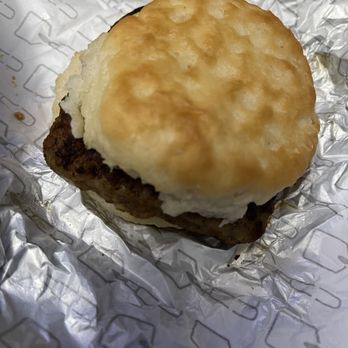 Wendy's - a biscuit sandwich wrapped in foil - Burgers Near Me - Elgin, Illinois