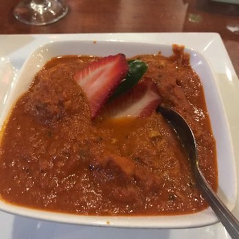 An Indian Affair - This is the tasteless, oily, disgusting butter chicken that was topped with strawberry slices. - Indian Near Me - Langley, British Columbia An Indian Affair - This is the tasteless, oily, disgusting butter chicken that was topped with strawberry slices. - Indian Near Me - Langley, British Columbia