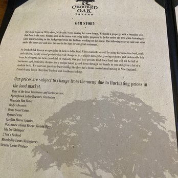 Crooked Oak Tavern - Menu - American Near Me - Conway, South Carolina Crooked Oak Tavern - Menu - American Near Me - Conway, South Carolina