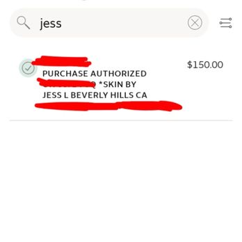 Skin By Jess Levin - My bank account statement showing proof of payment. - Skin Care Near Me - Beverly Hills, California Skin By Jess Levin - My bank account statement showing proof of payment. - Skin Care Near Me - Beverly Hills, California