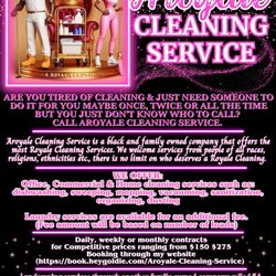 Aroyale Cleaning Service - Here is our company flier! Please feel free to share and send to someone! Please don't hesitate to reach out for a quote.