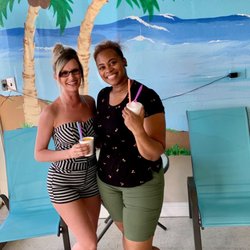 Bahama Cones - Strawberry cheesecake snow cone Go see Jessica! She owns this place!! Hot spot for a cool treat!