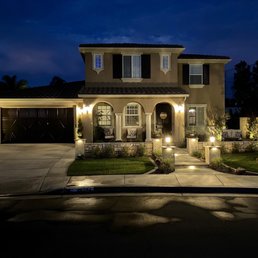 a home at night