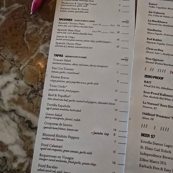 Kalimotxo - Menu - Spanish Near Me - Austin, Texas