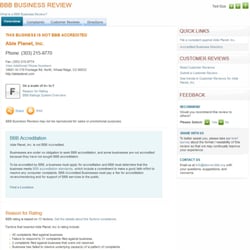 Able Planet, Inc. - BBB rated Able Planet as an F for 45 complaints, 31 of which AP hasn't even responded. Apparently I'm not the only one who is dissatisfied.
