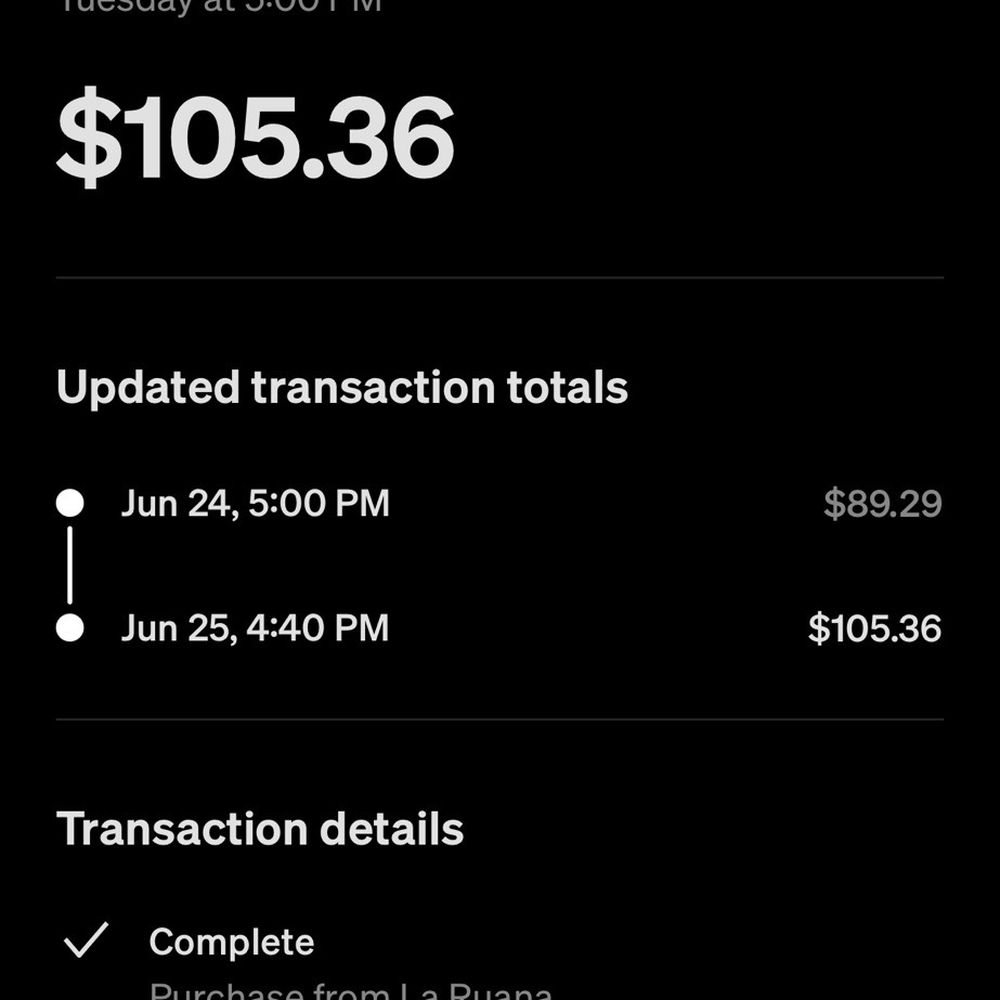 Transaction I new about on. The 24th And the transaction that showed up on June 25th with the tip Transaction I new about on. The 24th And the transaction that showed up on June 25th with the tip