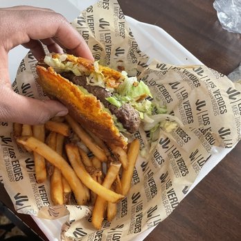 Los Verdes - The tostone burger - Burgers Near Me - Weston, Florida Los Verdes - The tostone burger - Burgers Near Me - Weston, Florida