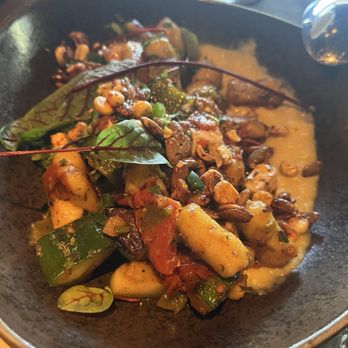 Root Down - Corn & Poblano Gnocchi - New American Near Me - Denver, Colorado Root Down - Corn & Poblano Gnocchi - New American Near Me - Denver, Colorado