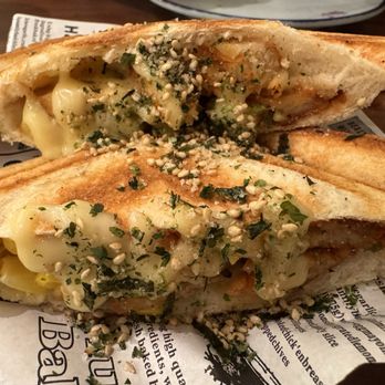 Yuan Yang - Orleans Hot Pressed Sandwich which is really a chicken sandwich with dressing - Desserts Near Me - Brooklyn, New York Yuan Yang - Orleans Hot Pressed Sandwich which is really a chicken sandwich with dressing - Desserts Near Me - Brooklyn, New York
