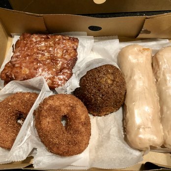 VG Donut & Bakery - My normal Saturday donut run!! 2 Apple Fritters, 2 Maple Bars, 2 Cinnamon Crumb and if available a Bran Muffin (Blueberry or Honey) - Donuts Near Me - Cardiff, California VG Donut & Bakery - My normal Saturday donut run!! 2 Apple Fritters, 2 Maple Bars, 2 Cinnamon Crumb and if available a Bran Muffin (Blueberry or Honey) - Donuts Near Me - Cardiff, California