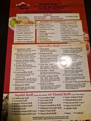 Menu photo 6 Sushi Yama Tampa, FL