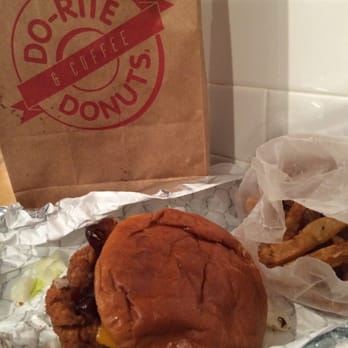 Do-Rite Donuts & Chicken - CBR (chicken, bacon, cheddar and ranch) and fries - Donuts Near Me - Chicago, Illinois