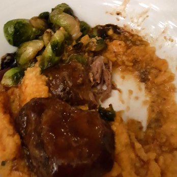 Bistro Z - Veal Cheeks with Roasted Brussel Sprouts, over mashed Potatoes - New American Near Me - Tarrytown, New York Bistro Z - Veal Cheeks with Roasted Brussel Sprouts, over mashed Potatoes - New American Near Me - Tarrytown, New York